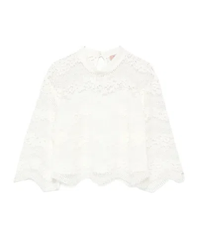 Twinset Lace Detail Cover-up In White