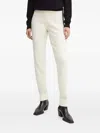 Twinset Lace-detail Cuffed Trousers In White