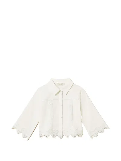 Twinset レースディテール シャツ In White
