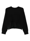 Twinset Lace-detail Sweater In Black
