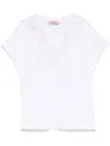 Twinset Lace-detail T-shirt In White