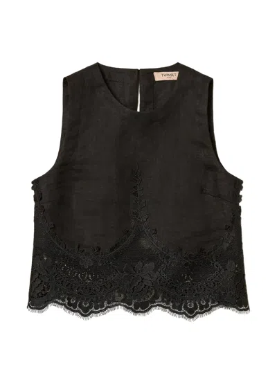 Twinset Lace-detail Top In Multi