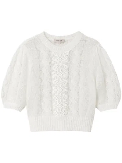 Twinset Lace-detailing Jumper In White