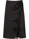 Twinset Rock Mit Spitzendetail In 00006_nero