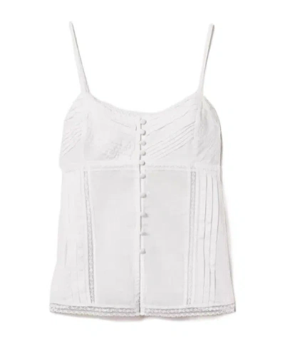 Twinset Lace-detailing Tank Top In White