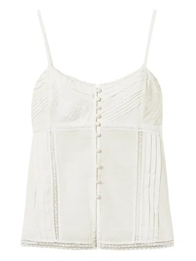 Twinset Lace-detailing Tank Top In White