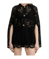 Twinset Scalloped-crochet Shorts In Black