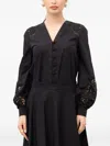 Twinset Lace-insert Buttoned Shirt In Black