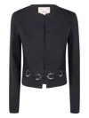 Twinset Lace-insert Jacket In Black