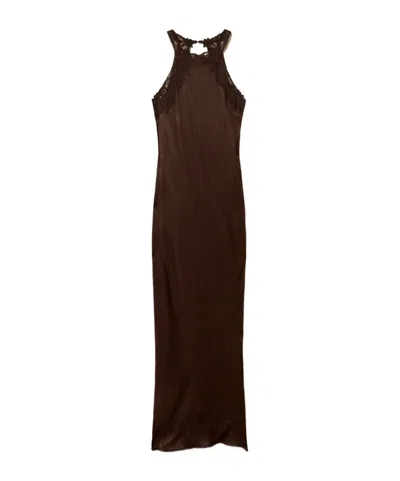 TWINSET LACE-INSERT MAXI DRESS