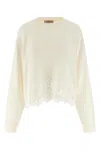 Twinset Lace Insert Sweater In White