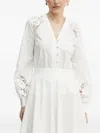 Twinset Lace-insert V-neck Top In White
