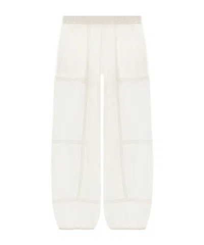 Twinset Lace Jogging Pants In White
