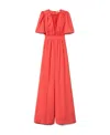 Shop Twinset Lace Jumpsuit In Orange