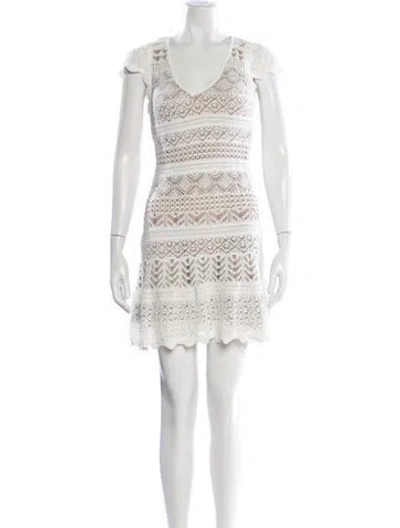 Pre-owned Twinset Lace Mini Dress In Multi