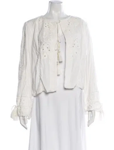 Pre-owned Twinset Lace Pattern Jacket In Neutral