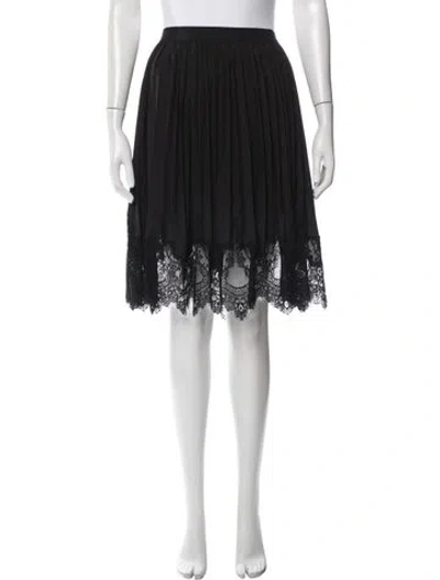 Pre-owned Twinset Lace Pattern Midi Length Skirt In Black
