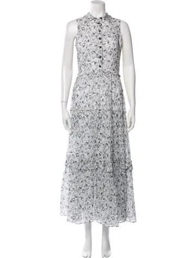 Pre-owned Twinset Lace Pattern Mini Dress In Gray