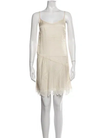 Pre-owned Twinset Lace Pattern Nightgown In Neutrals
