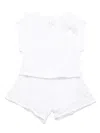 Twinset Logo-embossed Shorts Set In White