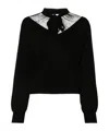 Twinset Lace Sweater In Black