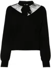 Twinset Lace Sweater In Schwarz