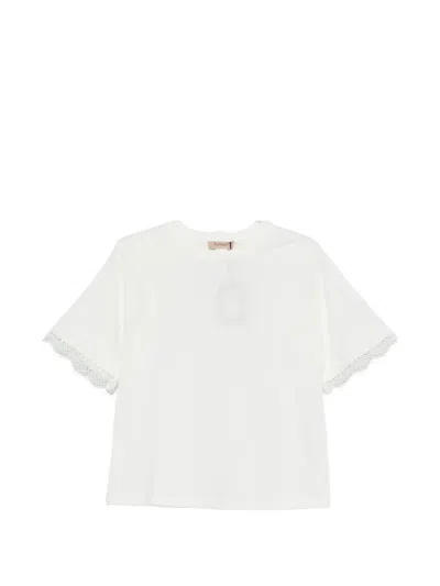 Twinset Lace T-shirt In White