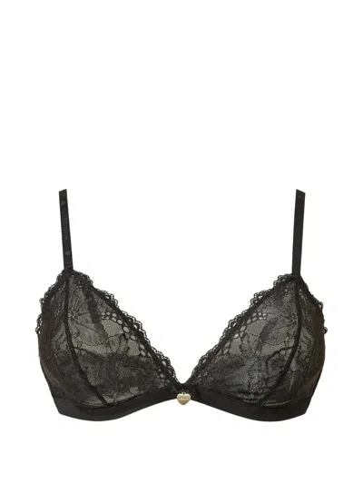 Twinset Lace Triangle Bra In Black