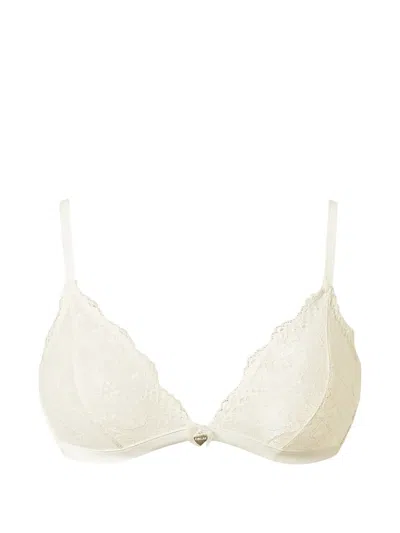 Twinset Lace Triangle Bra In Neutrals