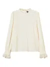 Twinset Lace-trim Blouse In Neutral