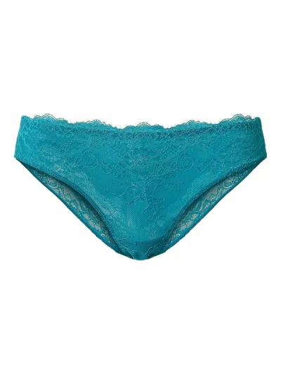 Twinset Lace-trim Briefs In Blue