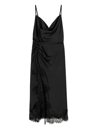 Twinset Lace-trim Dress In Black