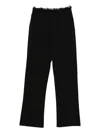 Twinset Lace-trim Trousers In Black