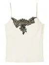 Twinset Top En Satin Et Dentelle In Multi
