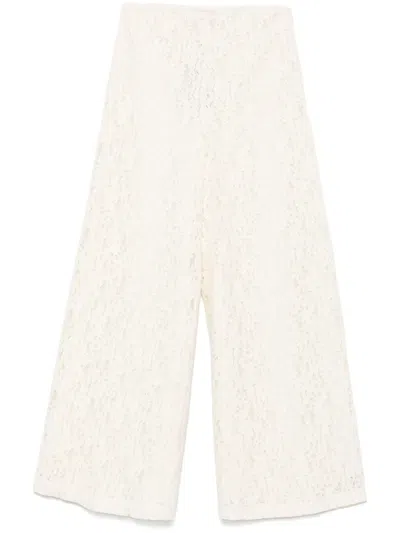Twinset Lace Trousers In White