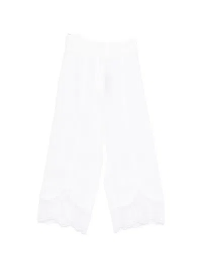 Twinset Lace Trousers In White