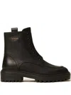 Twinset Lace-up Chunky Boots In Black