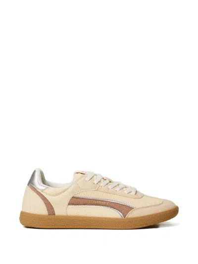 Twinset Lace-up Panelled Sneakers In Neutral