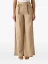 Twinset Lace-up Wide-leg Trousers