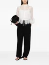 Twinset Lace Drawstring Blouse Valenciennes In White
