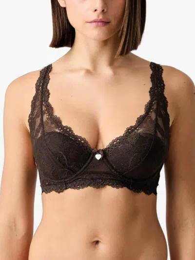 Twinset Lace-trim Underwired Bra In Black