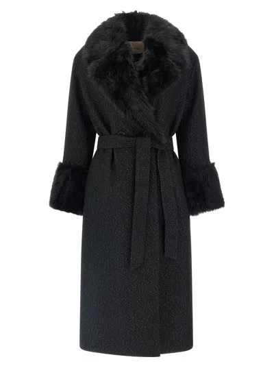 TWINSET LAMÉ THREAD COAT