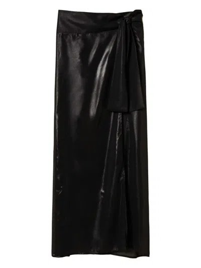 Twinset Laminated Cover-up In Black