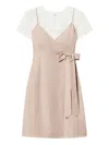 Twinset Layered Dress In Neutrals