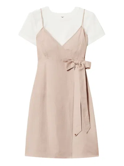 Twinset Layered Dress In Neutrals