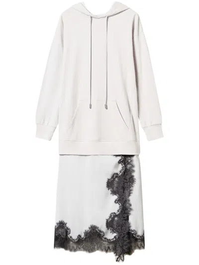 Twinset Layered-effect Dress In Grey