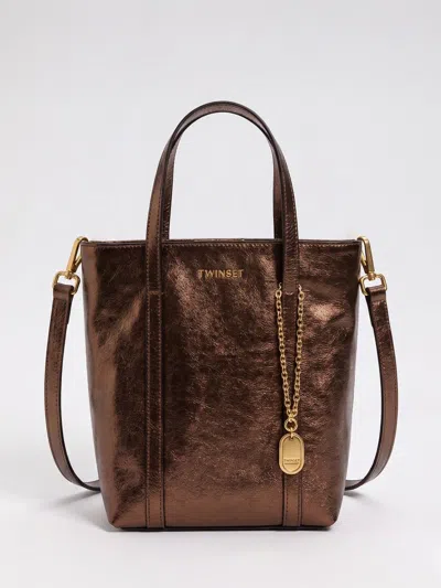 Twinset Handbag Woman Color Bronze In Burgundy