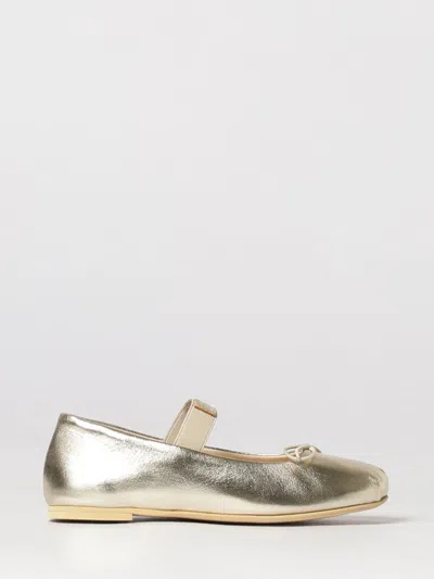 Twinset Kids'  シューズ ボーイ カラー プラチナ In Gold