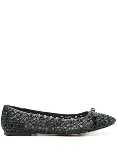 Twinset Leather Ballet Flats In Black