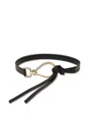 Twinset Ceinture En Cuir Avec Logo In Black